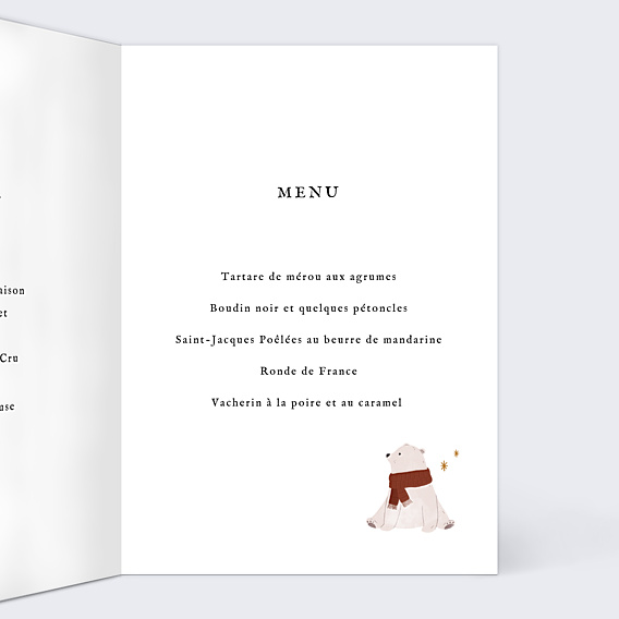 Menu Noël Roi des Forêts