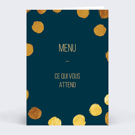 Menu de Noël Graphique Chic