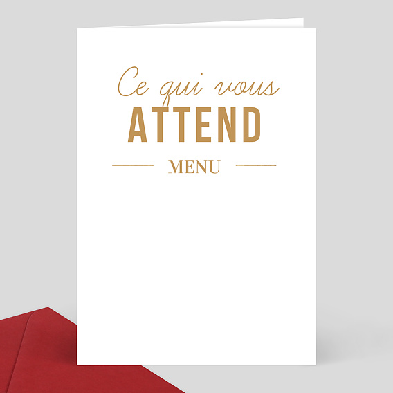 Menu de Noël Jeu typographique