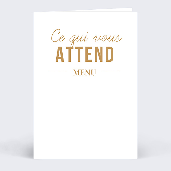Menu de Noël Jeu typographique