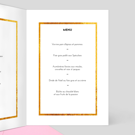 Menu de Noël Joli Cadeau Intérieur Droit