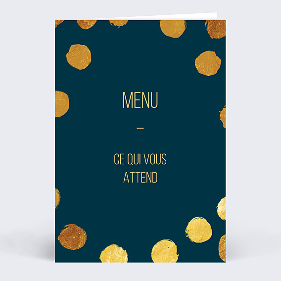 Menu Noël Graphique Chic
