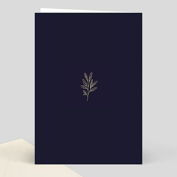 Menu de Noël Fleurs ocre Verso