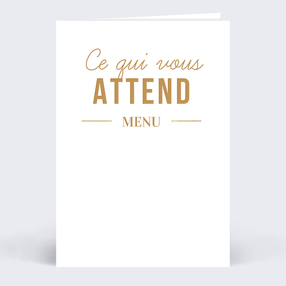 Menu Noël Jeu typographique
