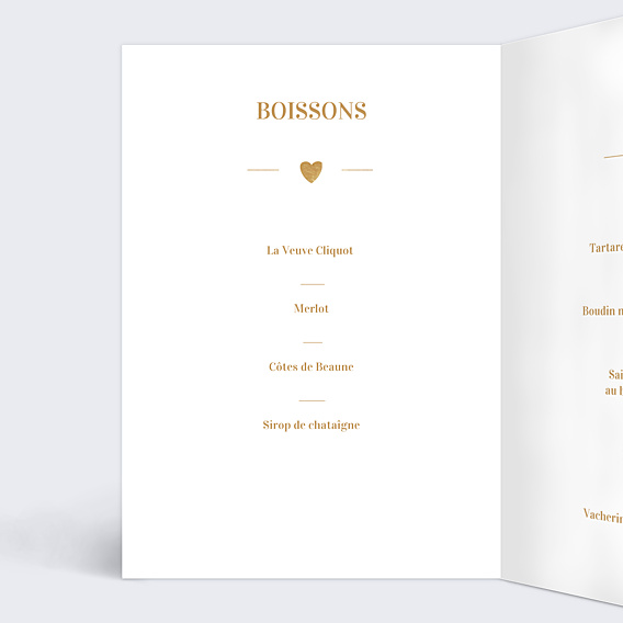 Menu Noël Jeu typographique