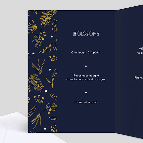 Menu de Noël Champêtre Intérieur Gauche