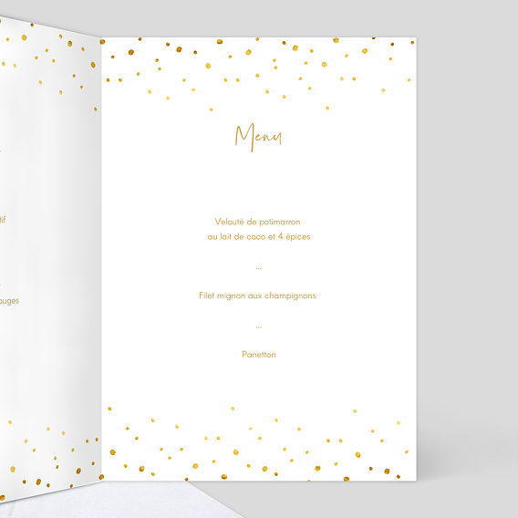 Menu de Noël Élegance Intérieur Droit