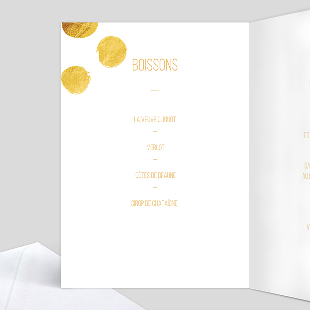 Menu Noël Graphique Chic Intérieur Gauche