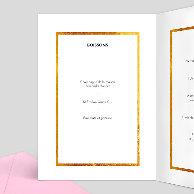Menu Noël Joli Cadeau Intérieur Gauche