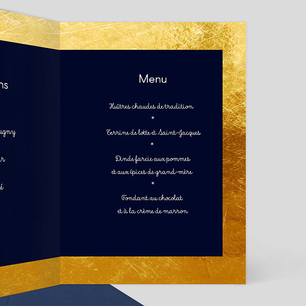 Menu Noël Envolée Festive Intérieur Droit