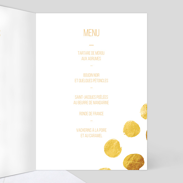 Menu Noël Graphique Chic Intérieur Droit