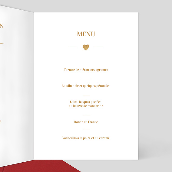Menu de Noël Jeu typographique Intérieur Droit