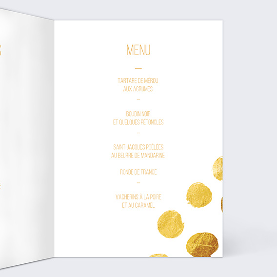 Menu Noël Graphique Chic