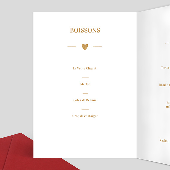 Menu de Noël Jeu typographique Intérieur Gauche