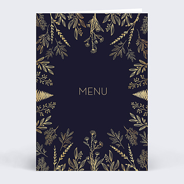 Menu Nol Fleurs Ocre