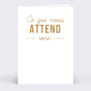 Menu Nol Jeu typographique 