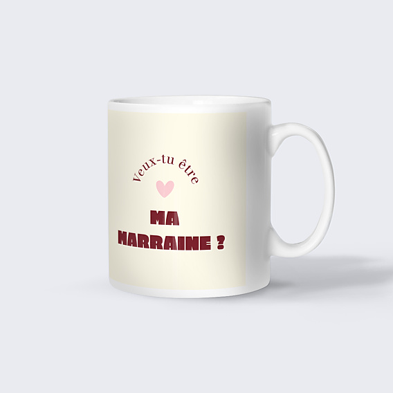 Mug annonce grossesse Veux-tu marraine