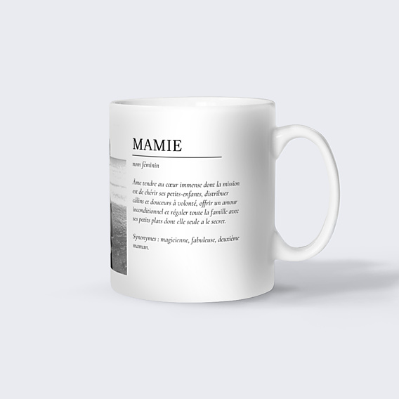 Mug annonce grossesse Définition mamie