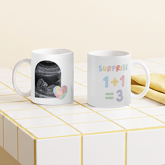 Mug annonce grossesse 1 + 1 = 3