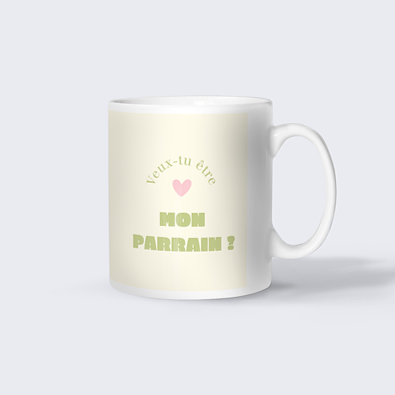 Mug annonce grossesse Veux-tu parrain