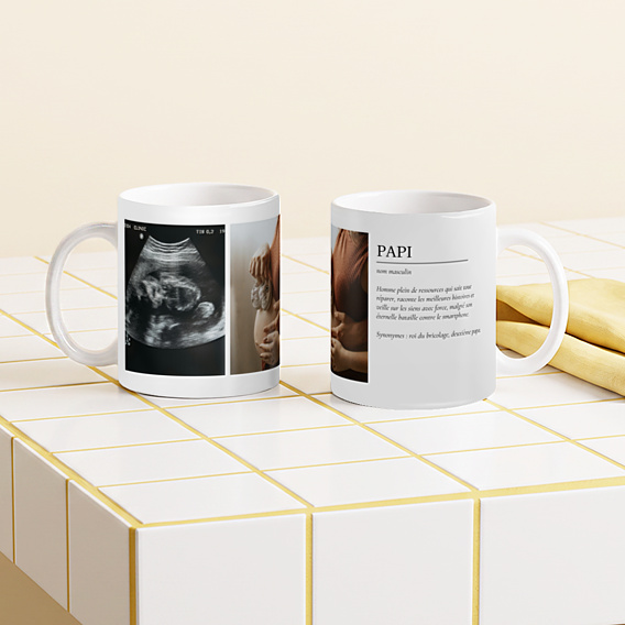 Mug annonce grossesse Définition papi