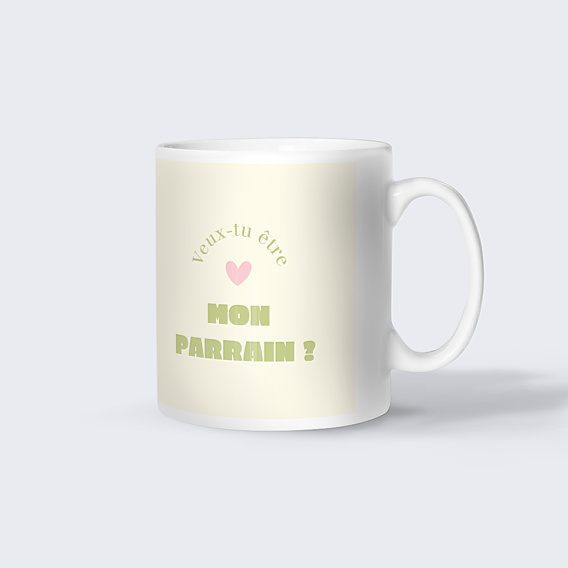 Mug annonce grossesse Veux-tu parrain