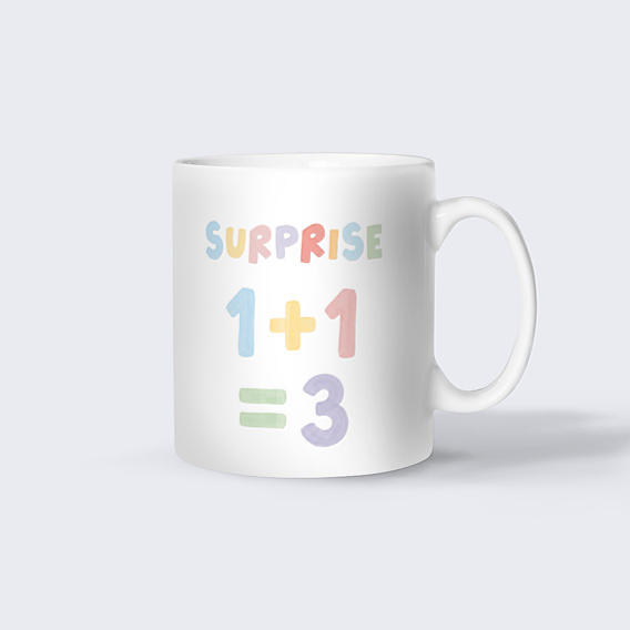 Mug annonce grossesse 1 + 1 = 3