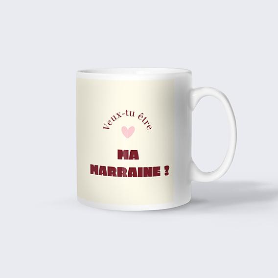 Mug annonce grossesse Veux-tu marraine