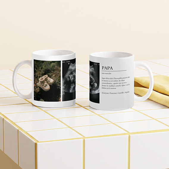 Mug annonce grossesse  Définition Papa