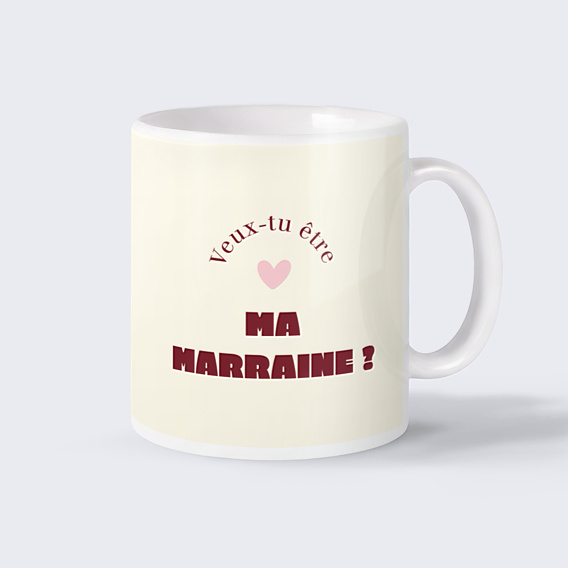 Mug annonce grossesse Veux-tu marraine