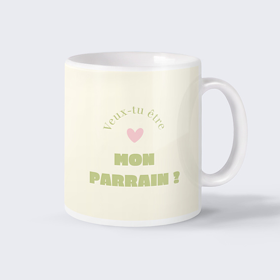 Mug annonce grossesse Veux-tu parrain
