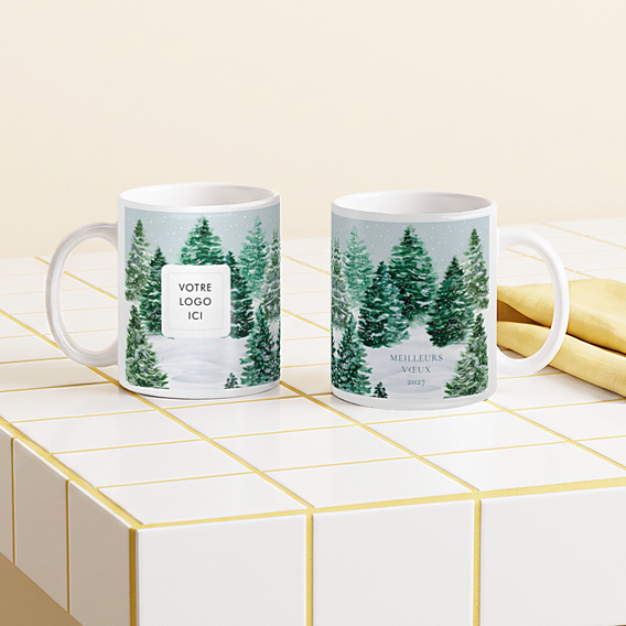 Mug entreprise Forêt enneigée