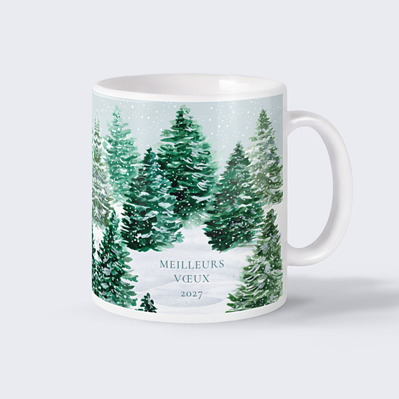 Mug entreprise Forêt enneigée