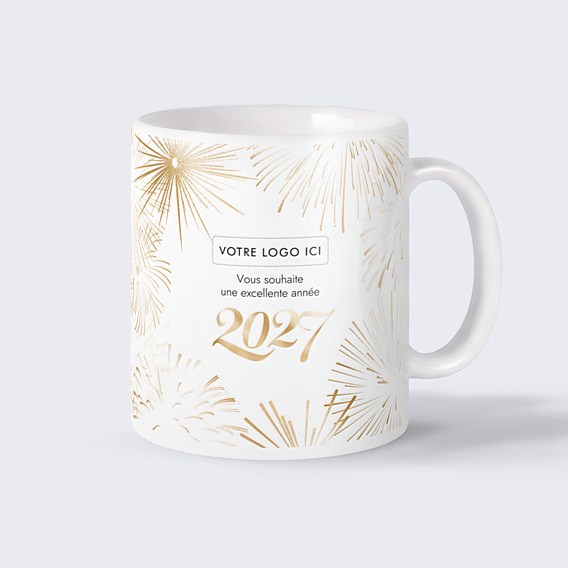 Mug entreprise Feu artifice logo