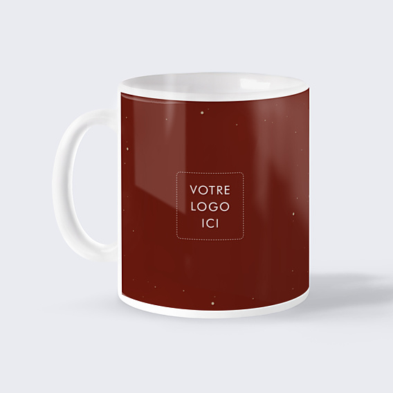 Mug entreprise Voeux enneigés rouge