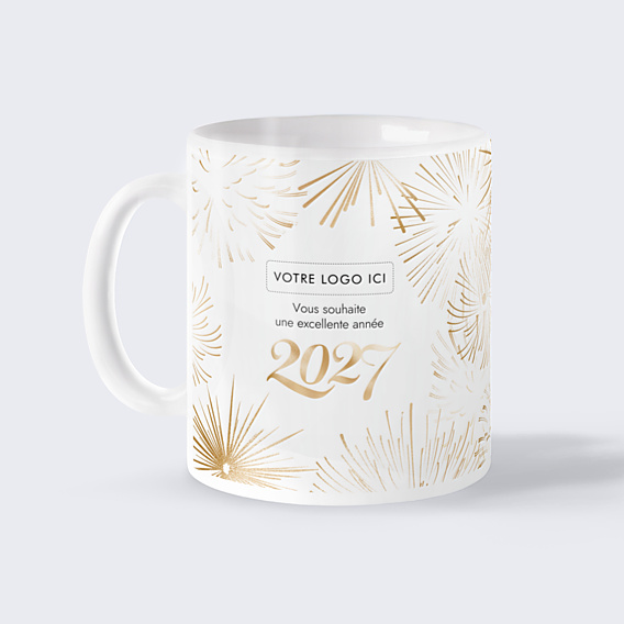 Mug entreprise Feu artifice logo