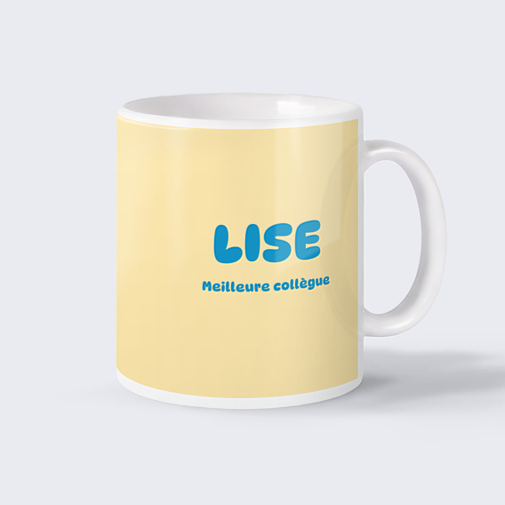 Mug entreprise Typo colorée collègue