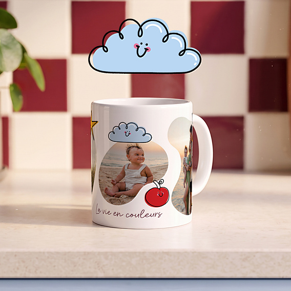 Mug famille Briller toute l'anne?e - Alicia Flipo x Popcarte
