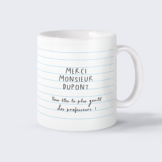 Mug famille Cahier d'école