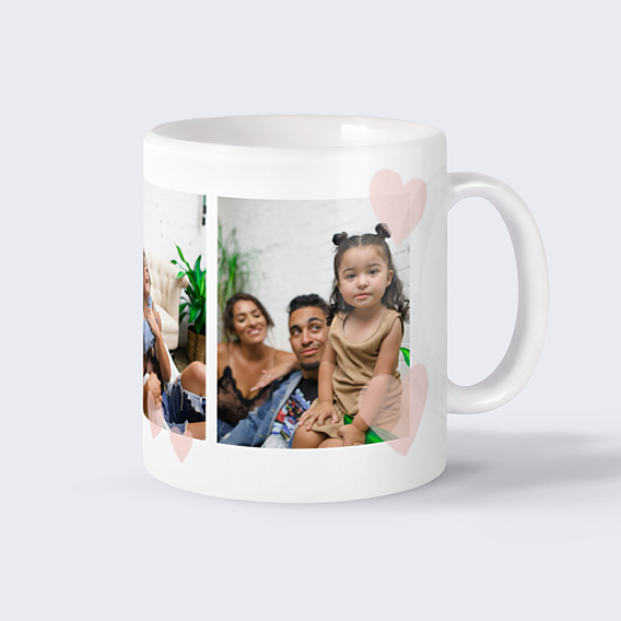 Mug famille Cœur pastel
