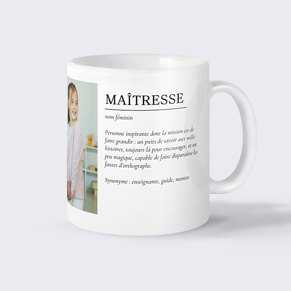 Mug famille Définition maîtresse line art