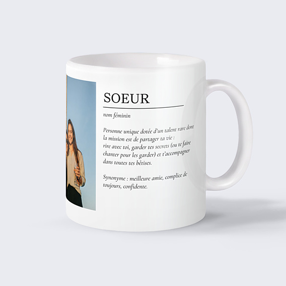 Mug famille Définition soeur
