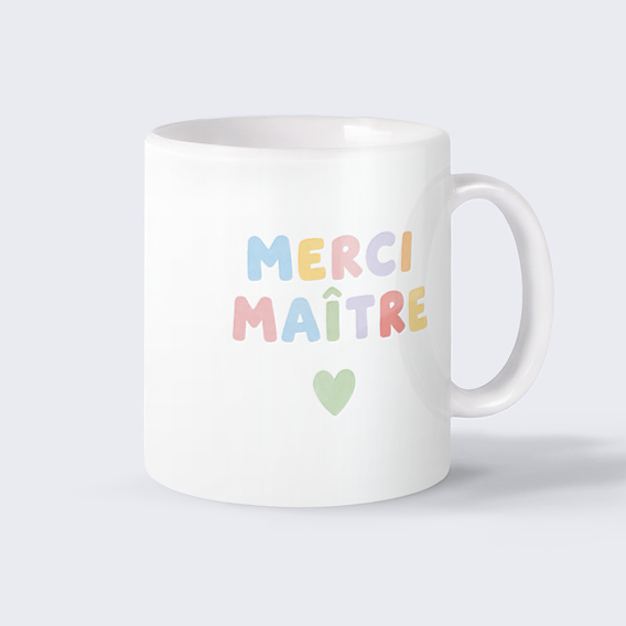 Mug famille Merci maître coloré