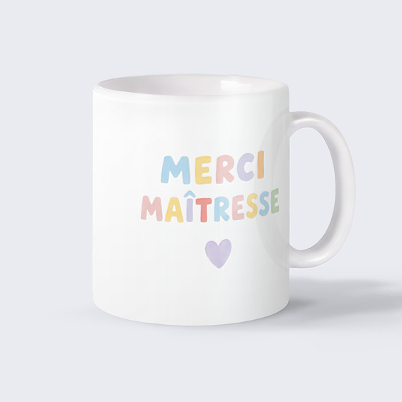 Mug famille Merci maîtresse coloré