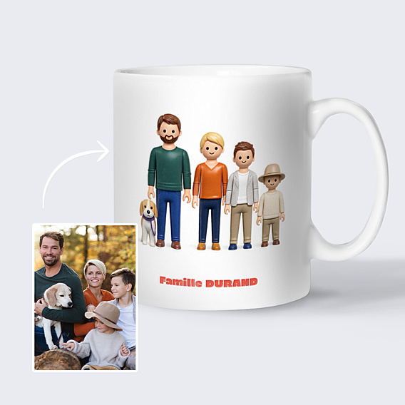 Mug famille Portrait en figurine