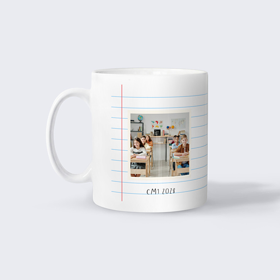 Mug famille Cahier d'école