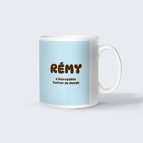 Mug famille Typo colorée Tonton