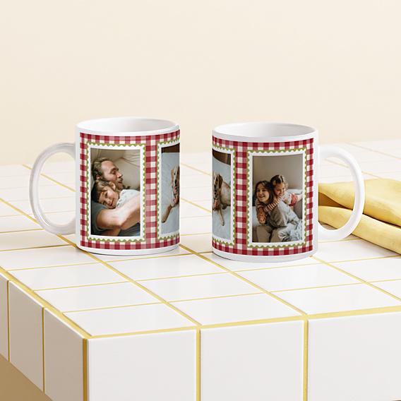Mug famille Vichy ondulé