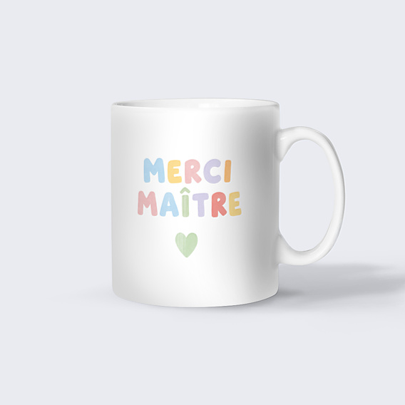 Mug famille Merci maître coloré