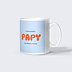 Mug famille Typo colorée Papy